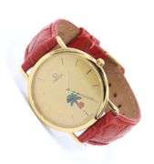 Omega De Ville Quartz Golf Club on Red Leather Strap Watch