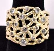 Vermeil CZ Ring In Sterling Silver