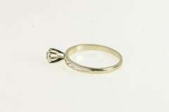 14K White Gold 1940's Diamond Classic Simple Promise Ring