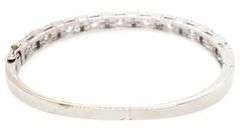 3.65ctw Round and Princess Diamond Bangle Bracelet in 18K