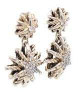 David Yurman Diamond Starburst Double Drop Earrings in Sterling
