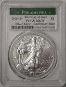 2020-(P) American Silver Eagle Emergency Issue PCGS MS70