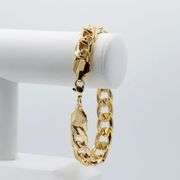Sharp 60 Gram 14 Kt Gold Plated Figaro Bracelet