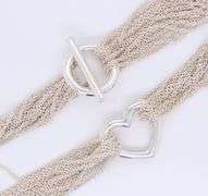 Trendy Tiffany & Co Mulit Strand Mesh Heart Necklace