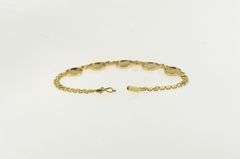 14K Yellow Gold Queen Elizabeth 1988 Tribute Coin Chain Bracelet