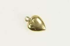 14K Yellow Gold Puffy Heart Forget Me Not Love Vintage Charm/Pendant