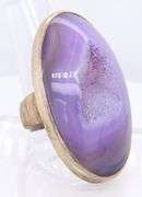 Vintage AKR Amy Kahn Russel Sterling Silver Purple Druzy Agate Ring