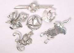 Random Pin Lot In Sterling Silver