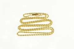 14K Yellow Gold 1.5mm Rope Link Vintage Woven Chain Necklace
