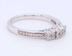 Sterling Silver Diamond Ring