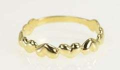 14K Yellow Gold Heart Love Symbol Vintage Love Band Ring
