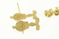 14K Yellow Gold Tweety Bird Warner Bros Cartoon Character Earrings