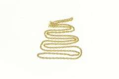 14K Yellow Gold 2.0mm Woven Fancy Rope Link Vintage Chain Necklace