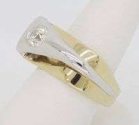 Contemporary Two-Tone Diamond Ring