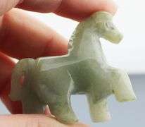 Cute 161.83ct Jade horse carving