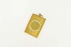 14K Yellow Gold Libra Astrology Zodiac Sign Squared Vintage Pendant
