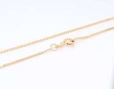 Simple Yellow Gold Mirror Box Chain Necklace
