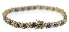 925 Sterling Silver Blue & White CZ Bracelet