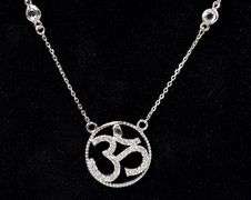 OM Pendant Necklace In Sterling Silver