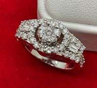 CERTIFIED  NEW 14K WHITE GOLD AND DIAMOND RING
