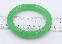 Lot of 3 Green Jade Carved Lucky Bangles