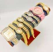 INCREDIBLE GROUP LOT OF LADIES GEMSTONE WATCHES- 8x BRAND NEW WATCHES