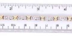 GORGEOUS DIAMOND AND SOLID GOLD X LINK TENNIS BRACELET