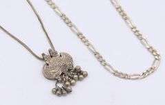 Lot of 2 Vintage 925 Sterling Silver Chains