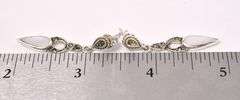 Mother of Pearl and Marcasite Gem Earrings In Sterling Silver
