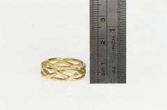 14K Yellow Gold James Avery Wavy 5.5mm Braid Plait Band Ring