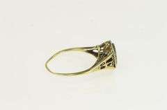 14K Yellow Gold 5.0mm Art Deco Ornate Engagement Setting Ring