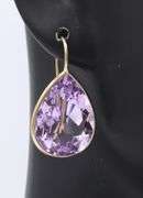 Favorite Yellow Gold Bezel Set Amethyst Earrings