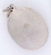 Large 925 Sterling Silver Gemstone Pendant with Beaded Edge