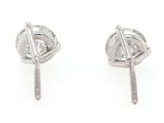1.55ctw Round Diamond Solitaire Stud Earrings in 14K