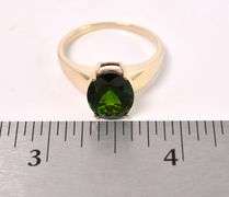 Treasured Green Tourmaline Ring In Yellow Gold