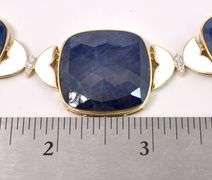Magnificent GIA Certified Natural Sapphire and Diamond Necklace in 18K Yellow Gold