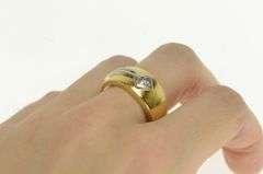 18K Yellow Gold 0.36 Ct Princess Cut Diamond Men's Wedding Ring