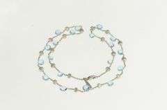 18K White Gold Marco Bicego Paradise Topaz Chain Designer Necklace