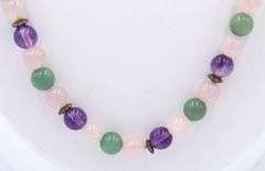 Mulit Color Jade Beaded Long Necklace