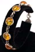 Amber Gem Bracelet In Sterling Silver