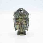 995 Ct Natural Hand Carved Certified Labradorite Buddha
