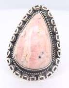 Sterling Silver Scolecite Hand Made Vintage Boho Ring