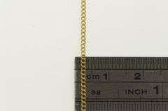 14K Yellow Gold 1.4mm Curb Link Vintage Chain Classic Necklace