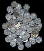 Bag Of 100 Assorted Mixed Date Silver Winged-Head Mercury Dimes