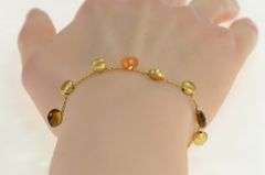18K Yellow Gold Marco Bicego Tear Drop Quartz Citrine Bracelet