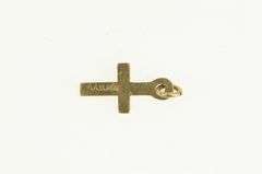 14K Yellow Gold Cross Christian Faith Symbol Simple Charm/Pendant
