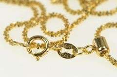 14K Yellow Gold 1.3mm Pinwheel Link Vintage Textured Chain Necklace