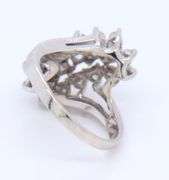 Sparkling White Gold Diamond Waterfall Ring