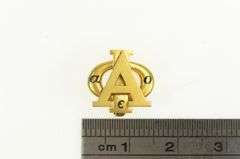 14K Yellow Gold Alpha Phi Greek Letter Fraternity Lapel Pin/Brooch