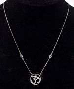 OM Pendant Necklace In Sterling Silver